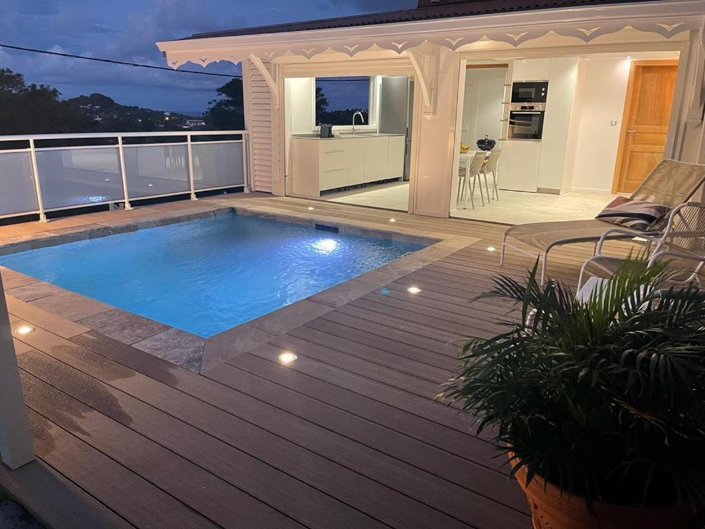 Les Appart Villa Sunbay Caraibes Avec Piscine Privative Vue Mer Et Montagne Le Francois Bagian luar foto